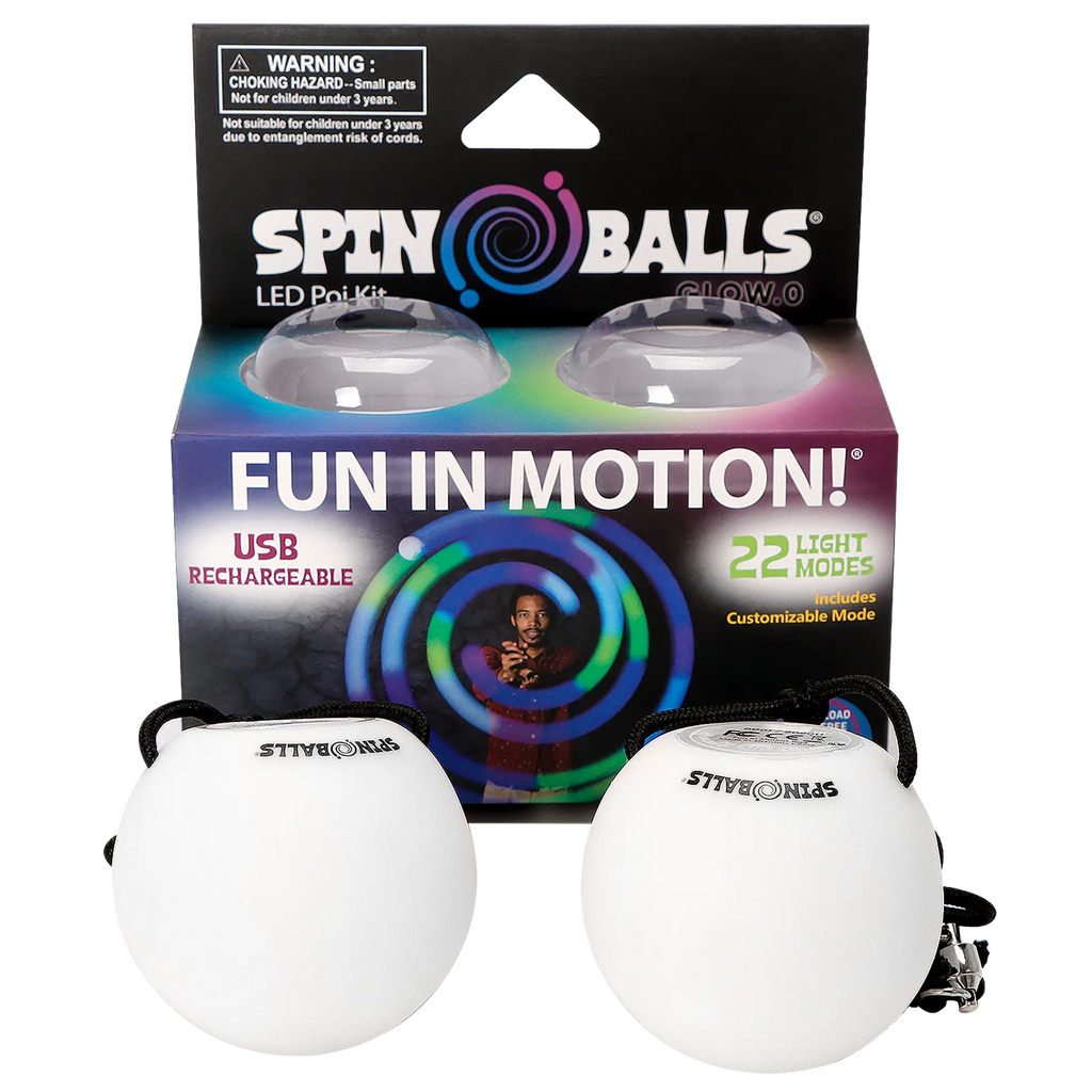 Spinballs Glow. 0 LED Rechargeable Poi Set