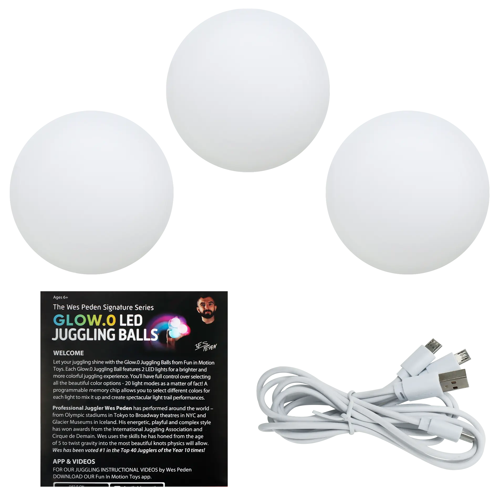 Wes Peden Glow.0 Juggling Balls